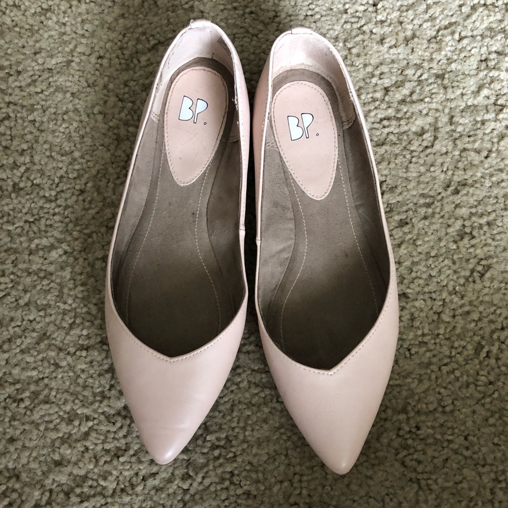 BP light pink pointed flats size 5